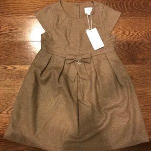 Armani Junior Dress Light Brown w/ Sparkle Detail